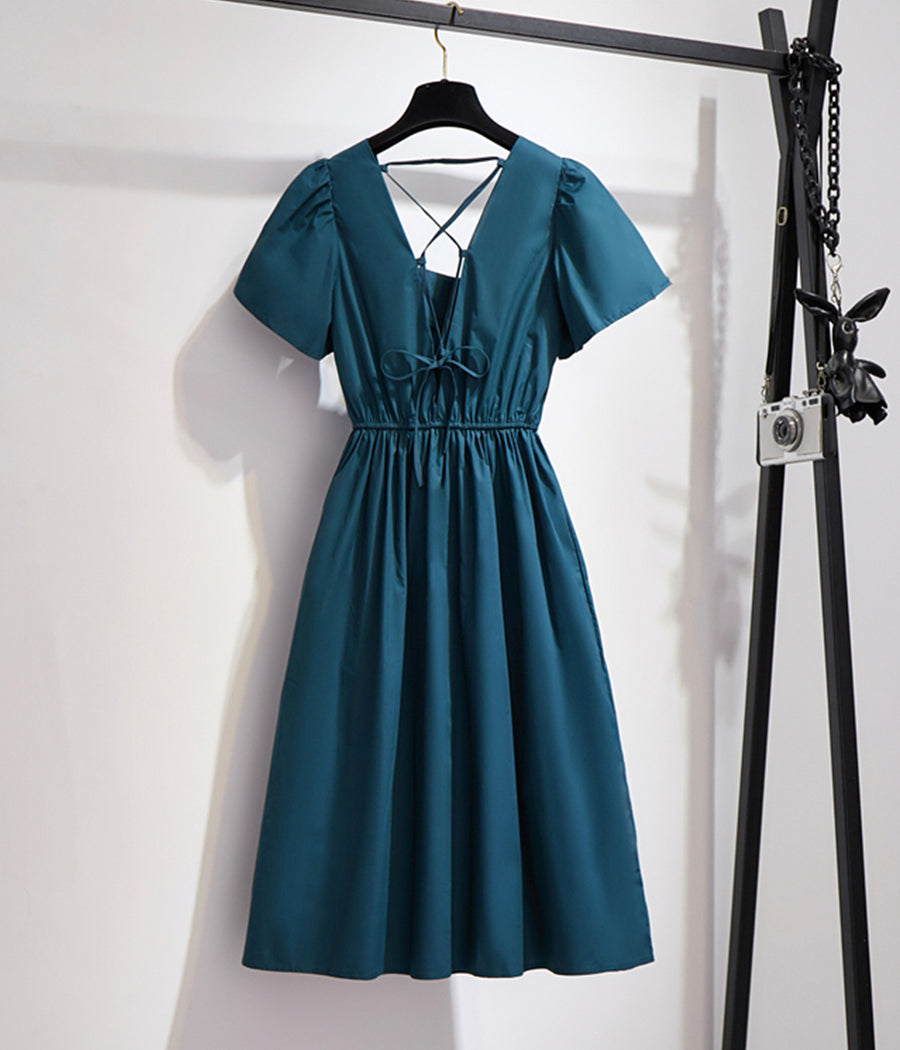A-Linie Kreuzträger Sommerkleid Damenkleid 1325