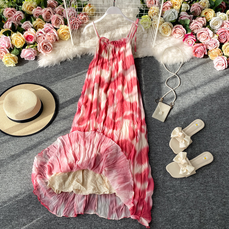 Robe moulante à bretelles et jupe de plage 3025