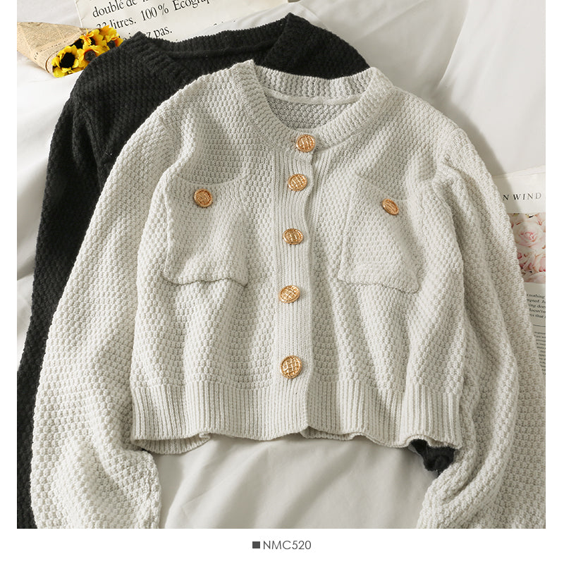 Nouveau tricot ample polyvalent et solide automne 1710