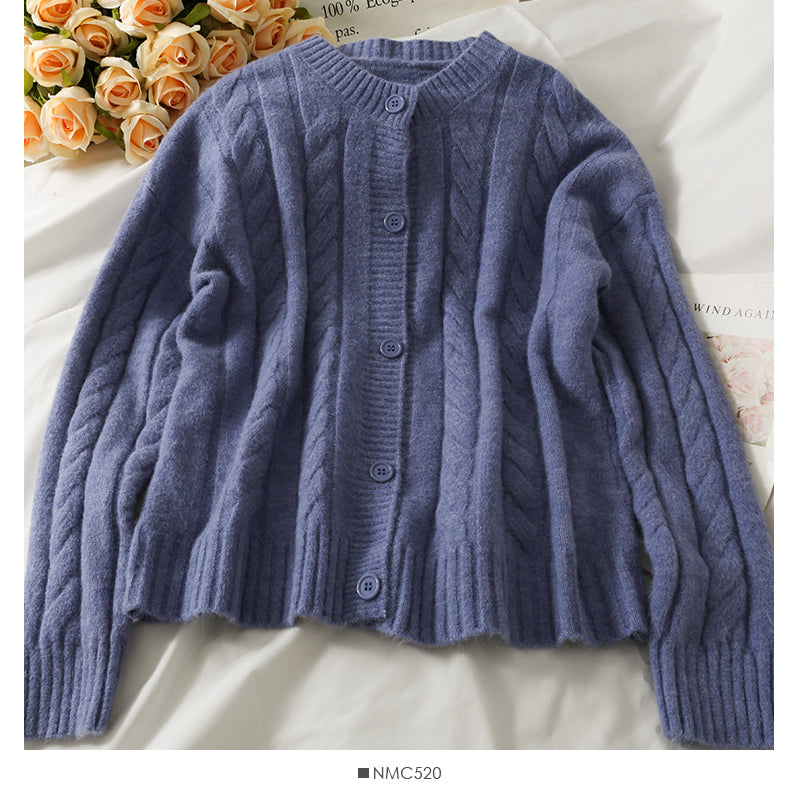 Pull femme en tricot de lin de couleur unie 1868