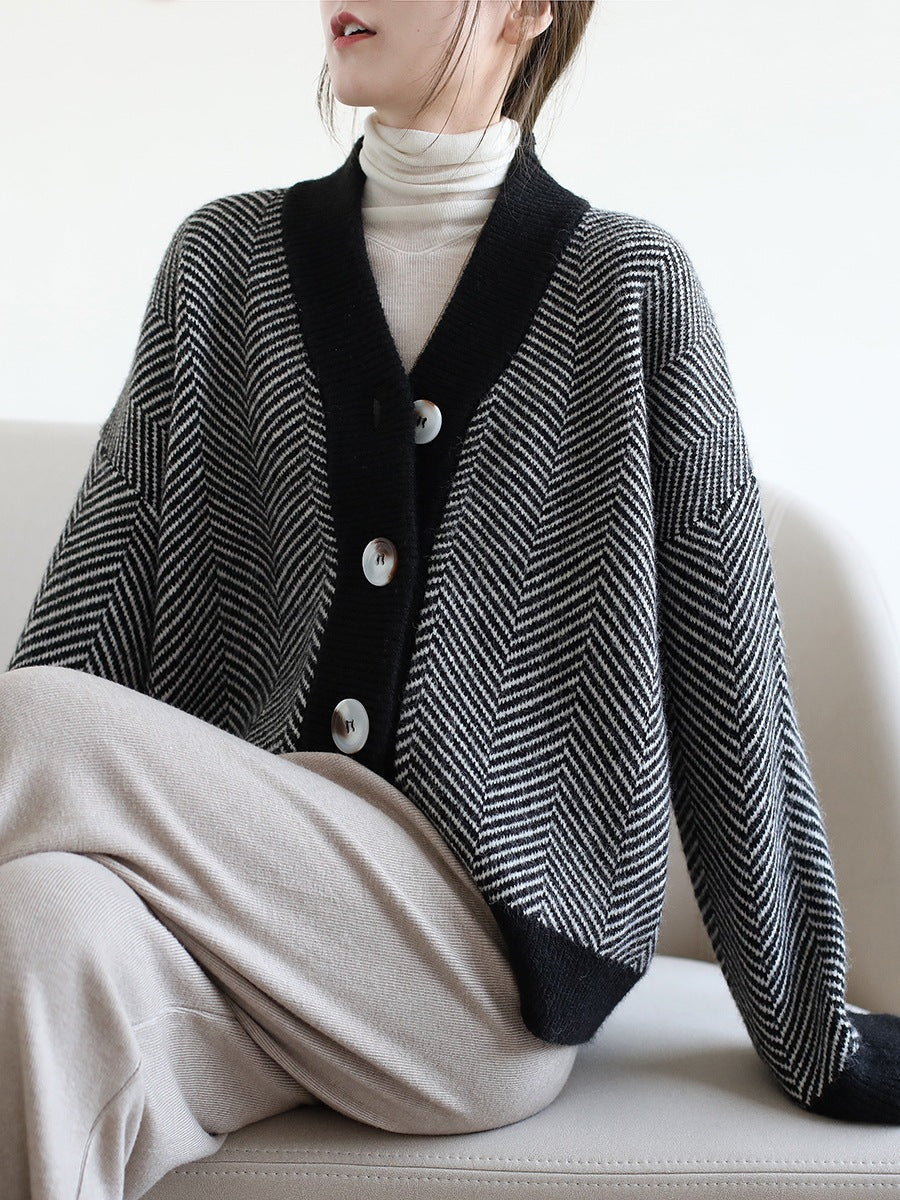 Cardigans vintage, pulls rayés, manteaux amples, pulls épais 1437
