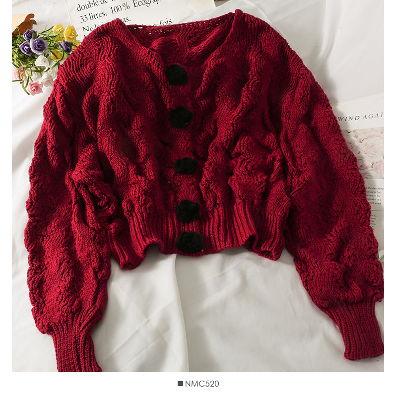 Pull femme automne fleur tridimensionnelle doux pull à manches longues 1882