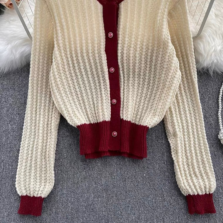 Pull vintage paresseux, simple boutonnage, ample, polyvalent, cardigan à manches longues 1387