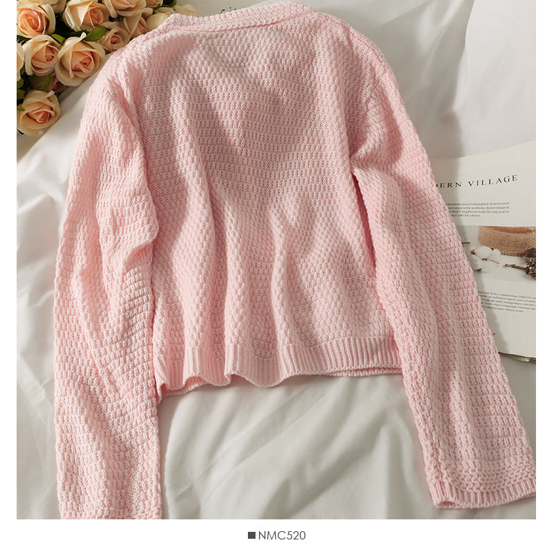 Pull femme nouveau pull ample fin à simple boutonnage 1912