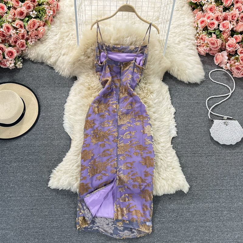 Robe portefeuille à col montant et à imprimé fée du vent doux 3329