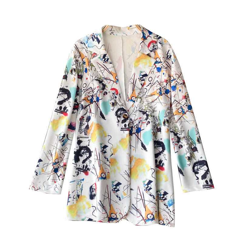 Printed casual suit coat 1516