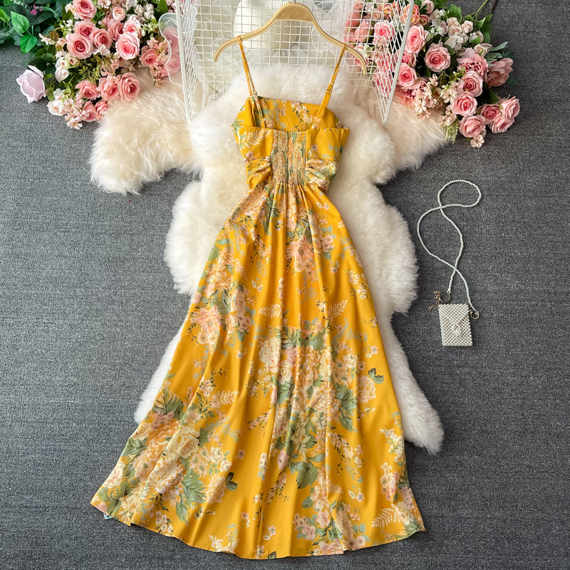 Robe longue à bretelles super fée française 3330