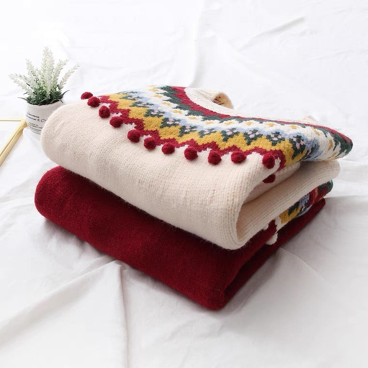 Automne/hiver, nouveau, pull de Noël, ample, vent paresseux, haut pull étudiant 1411