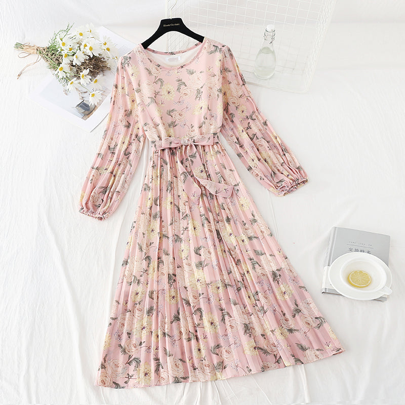 New style skirt retro minority pleated Pleated Chiffon Skirt 2416