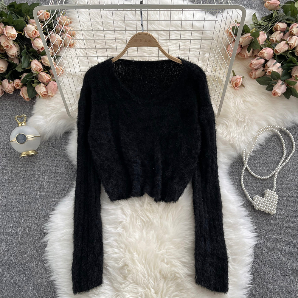 Pull court polyvalent en mohair 1615