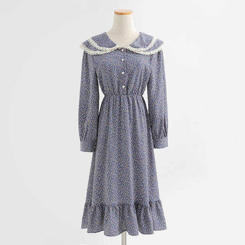 Baby collar age reducing temperament tea break skirt thin skirt 2324