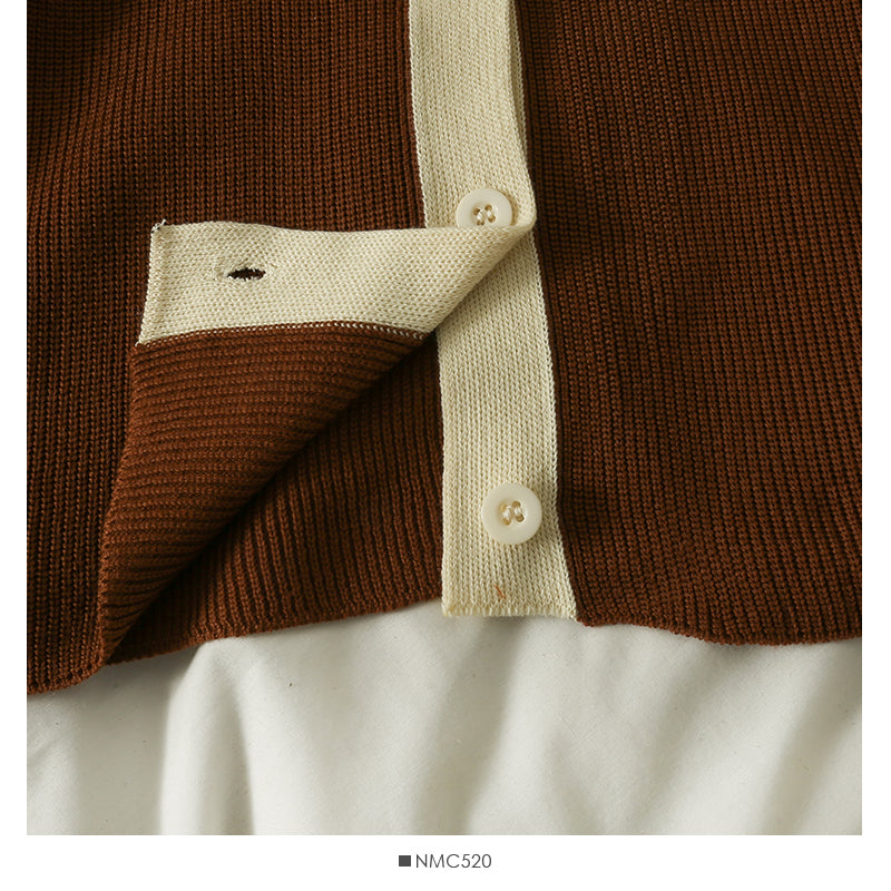 Panneaux contrastés rétro coupe slim revers simple boutonnagePanneaux contrastés rétro coupe slim revers simple boutonnage 1812