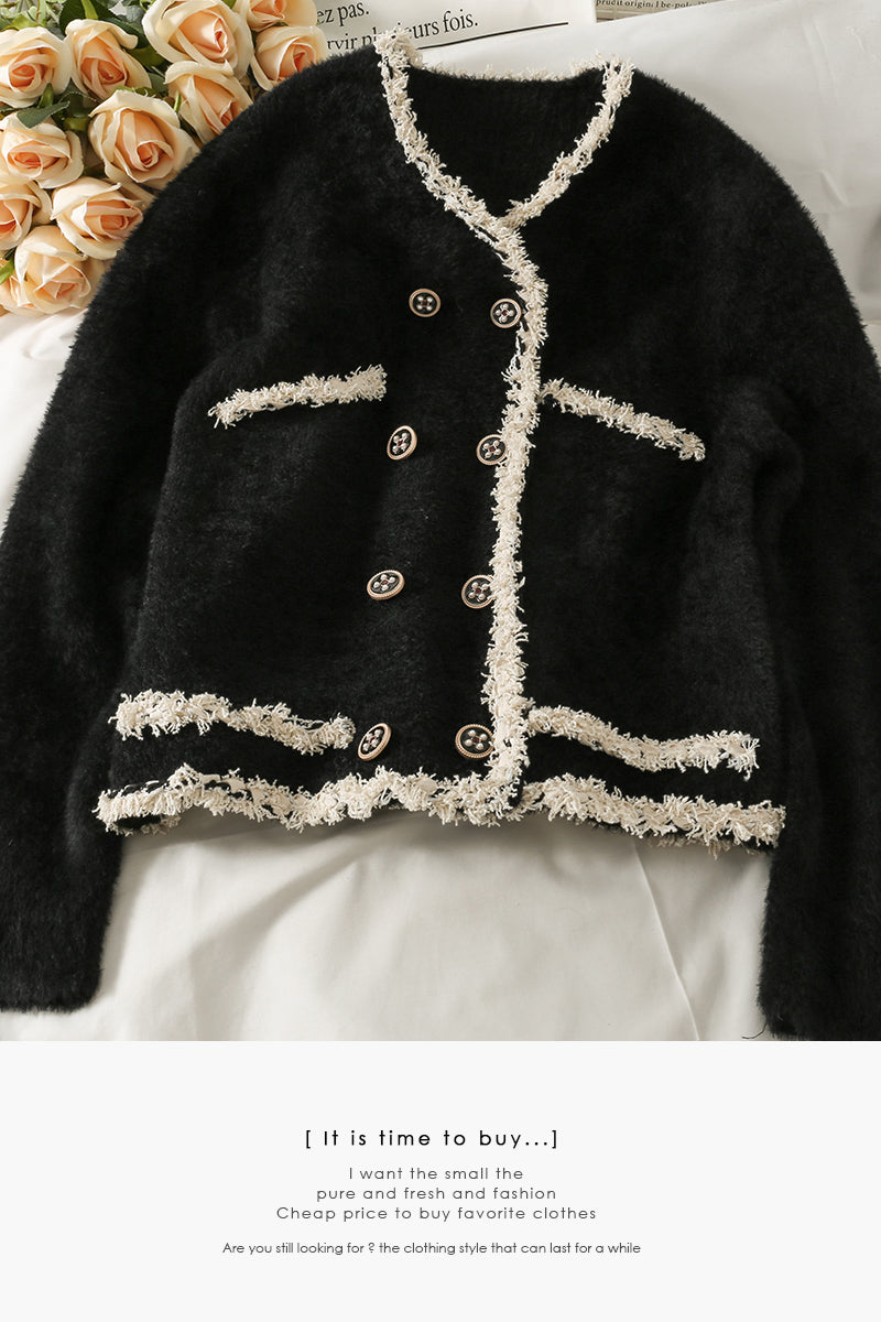 Pull femme ample et fin croisé ouvert 1853