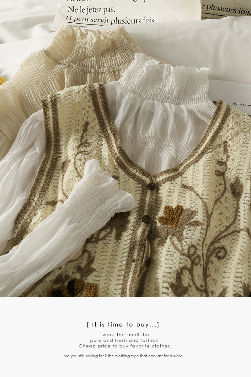 Chemise polyvalente en mousseline plissée avec perspective 1703
