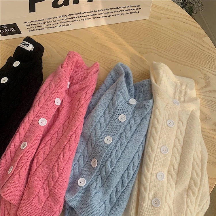 Nouveaux cardigans torsadés, pulls doux, amples et langoureux 1431