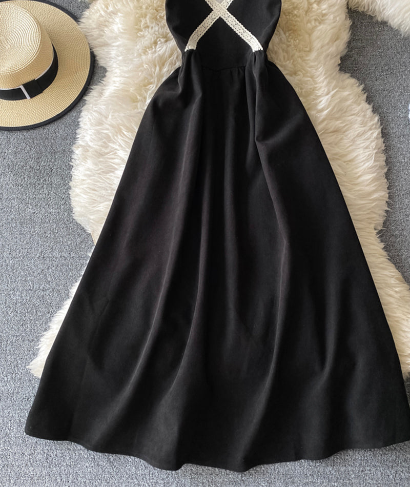 A-Linie V-Ausschnitt Spitzenkleid Modekleid 932