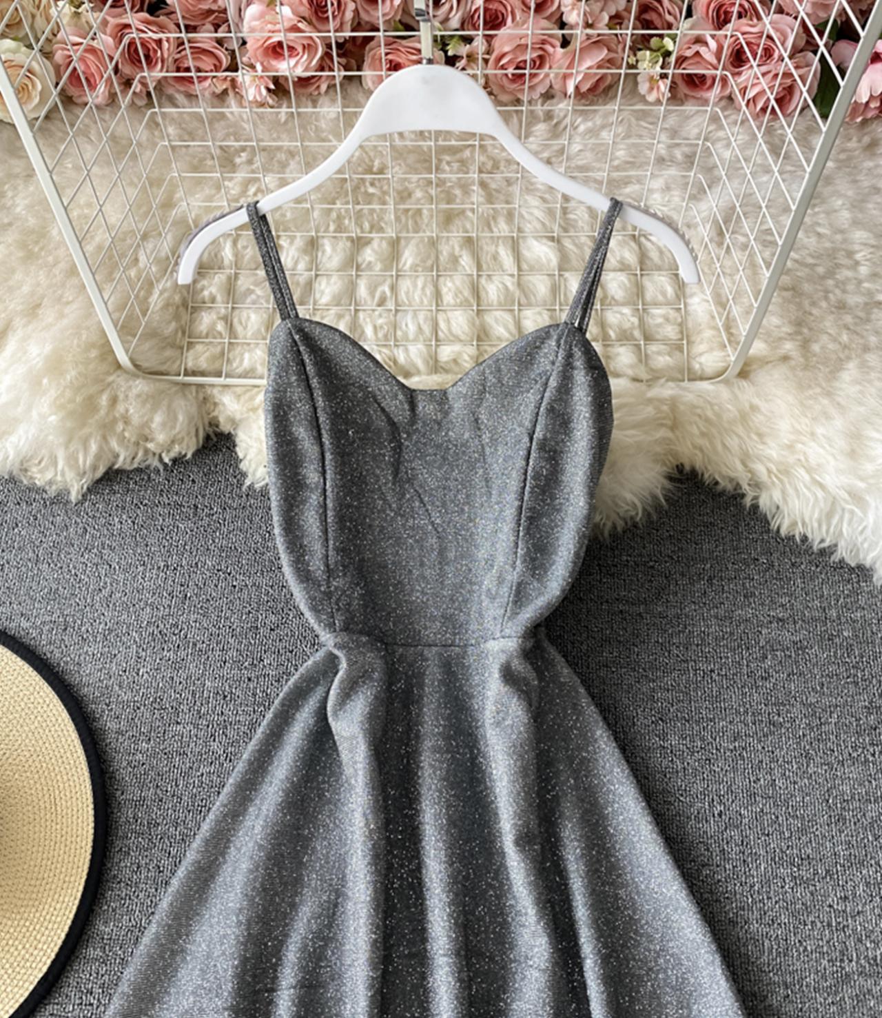Shiny A line dress fashion dress 825