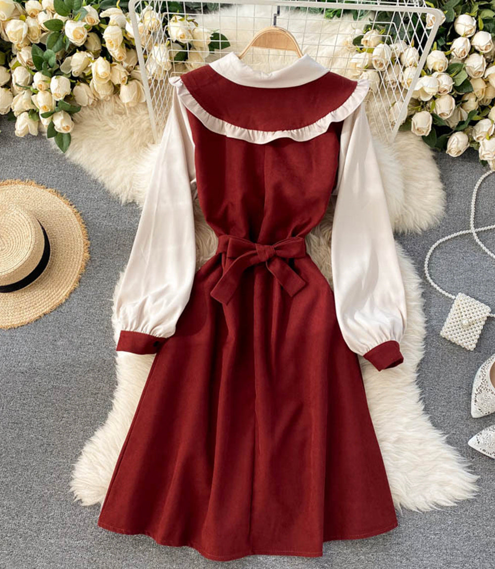 Cute A line short dress fashion dress 873