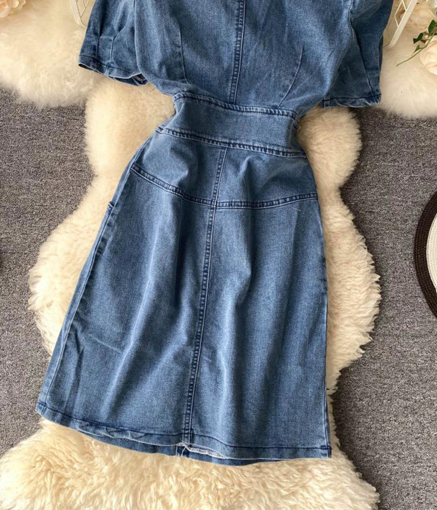 Fashionable denim dress 1292