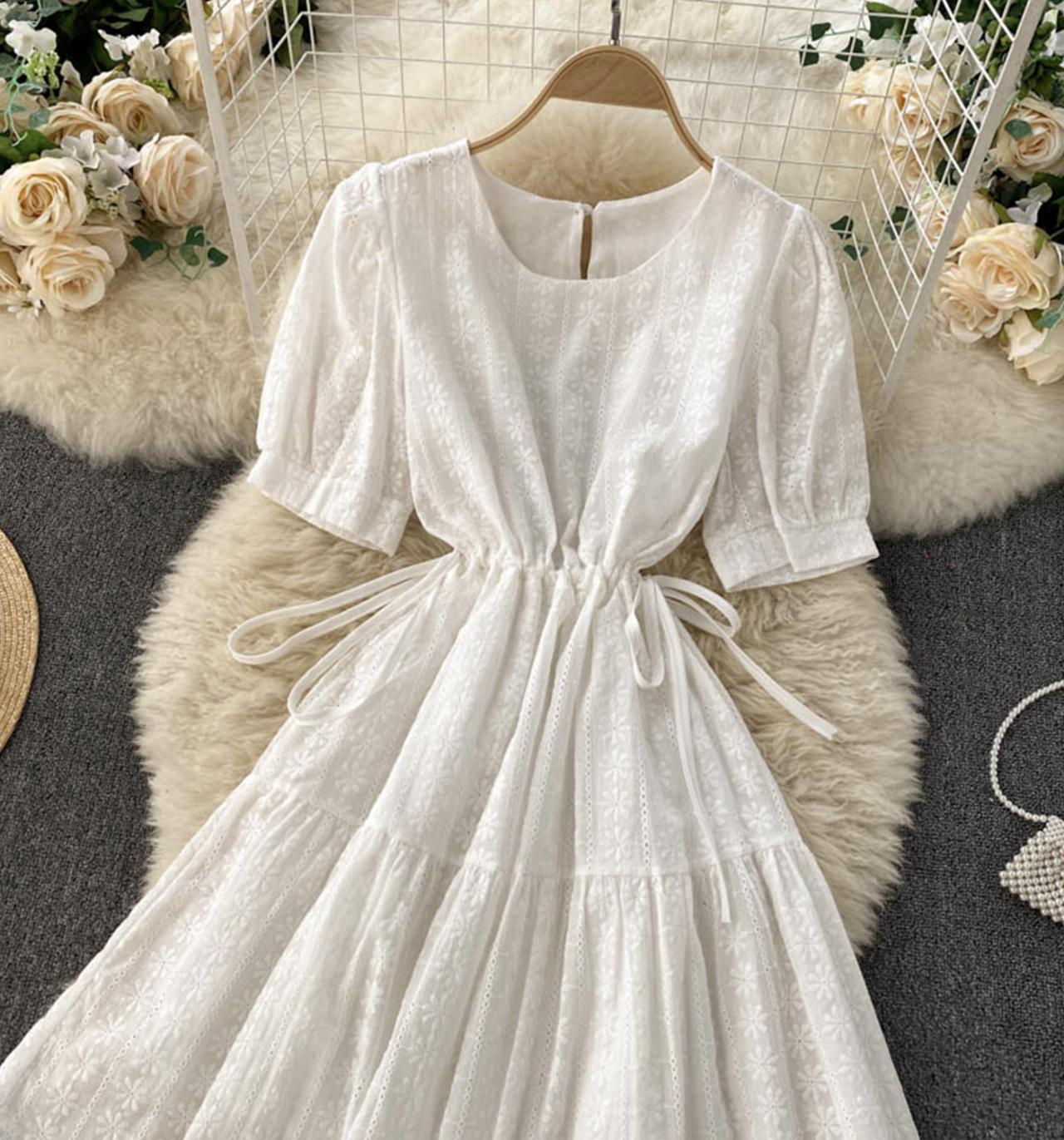 Cute A line round neck short dress fashion dress 711