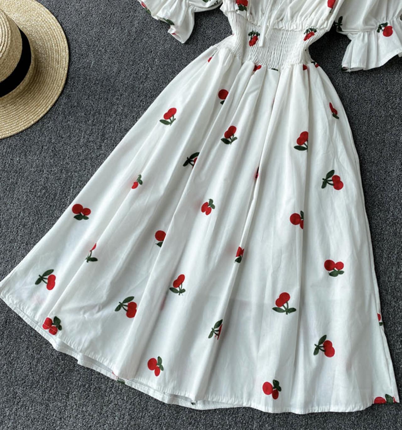 Sweet strawberry dress cherry dress pineapple dress 709