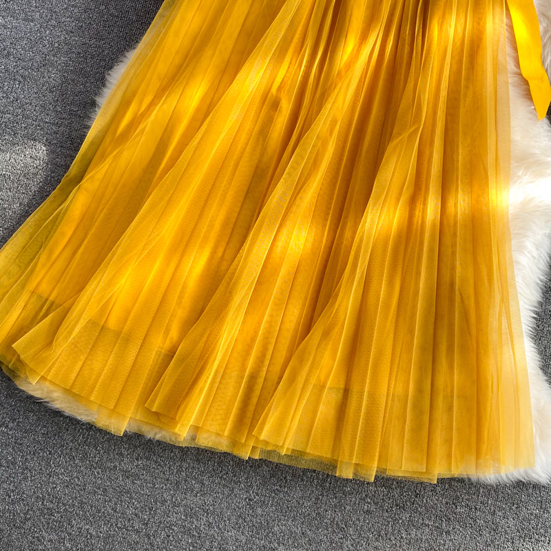 Jupe trapèze en tulle mignonne 3445