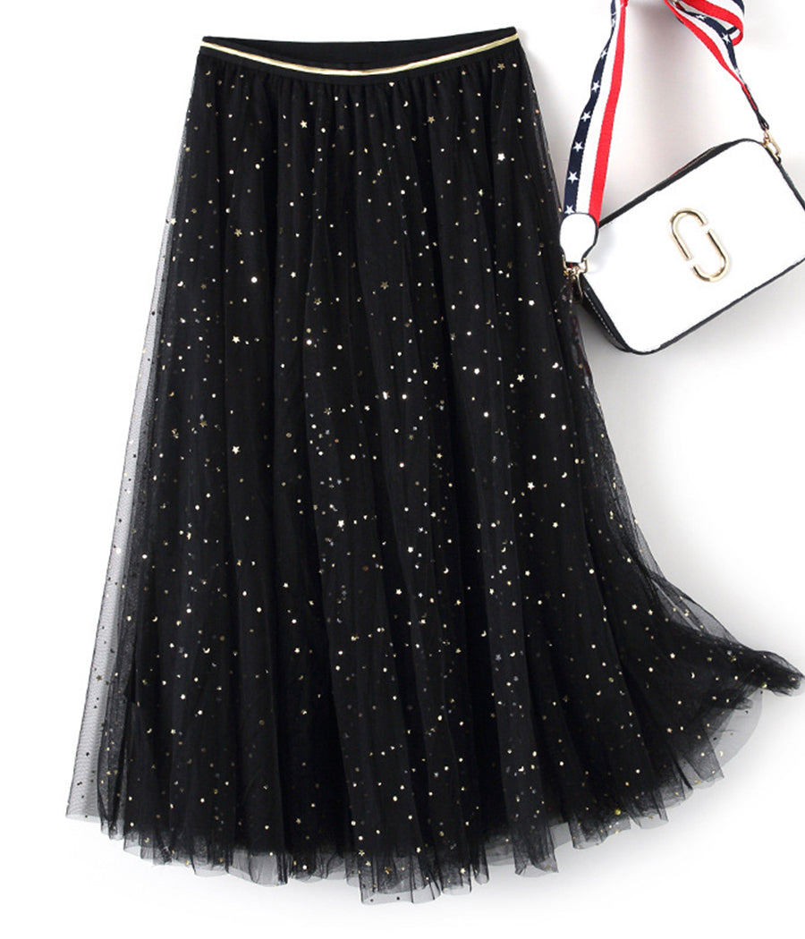 Jupe en tulle à paillettes mignonne 3513