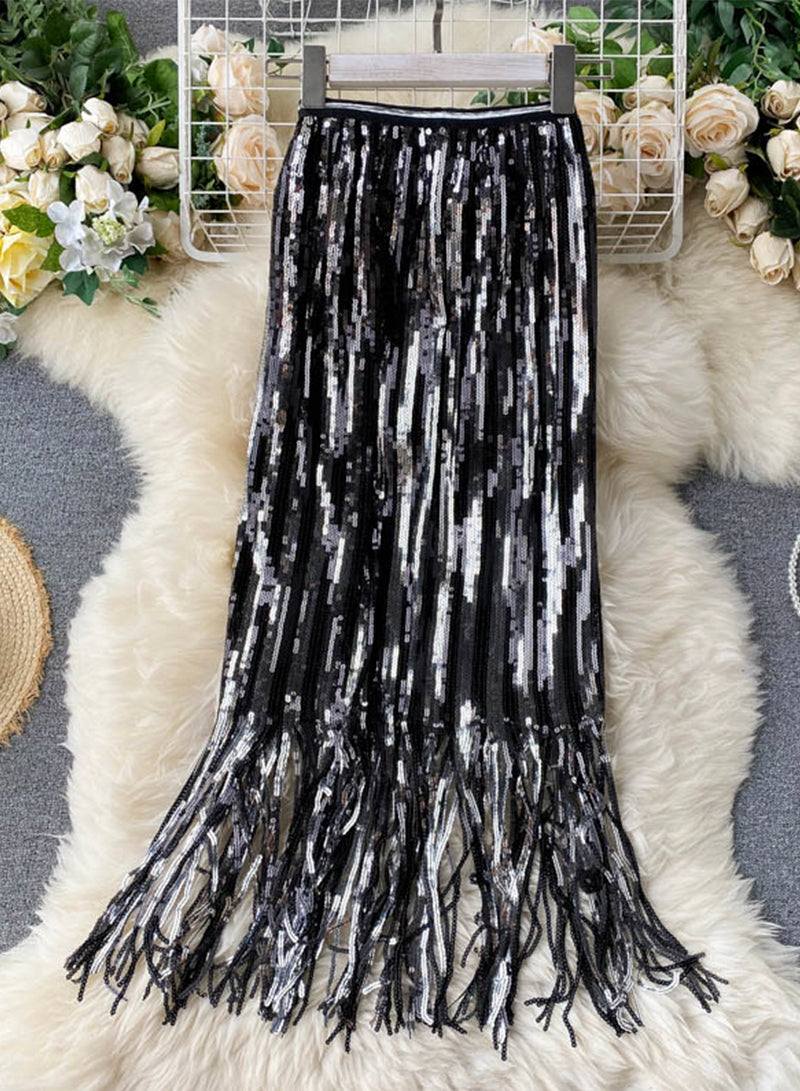 Robe portefeuille à paillettes brillantes 3490
