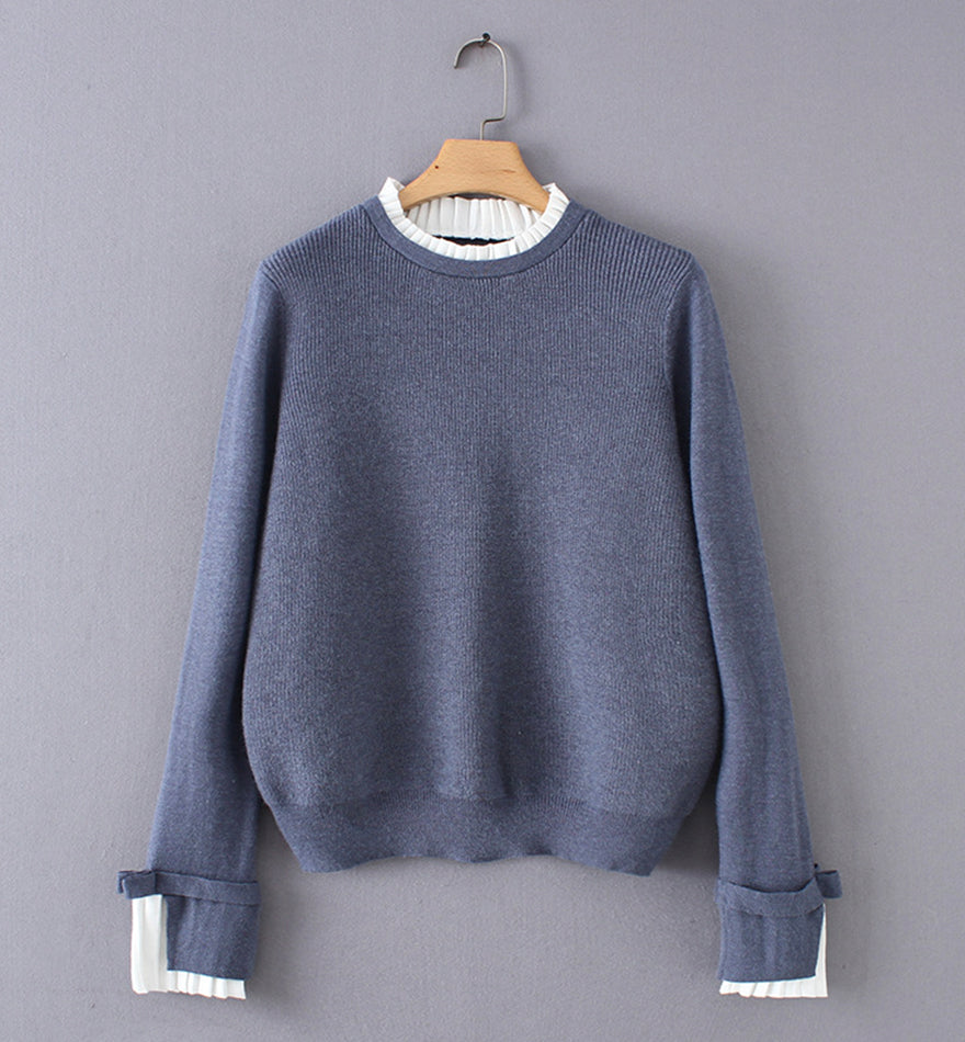 Pullover einfacher Langarmpullover 065