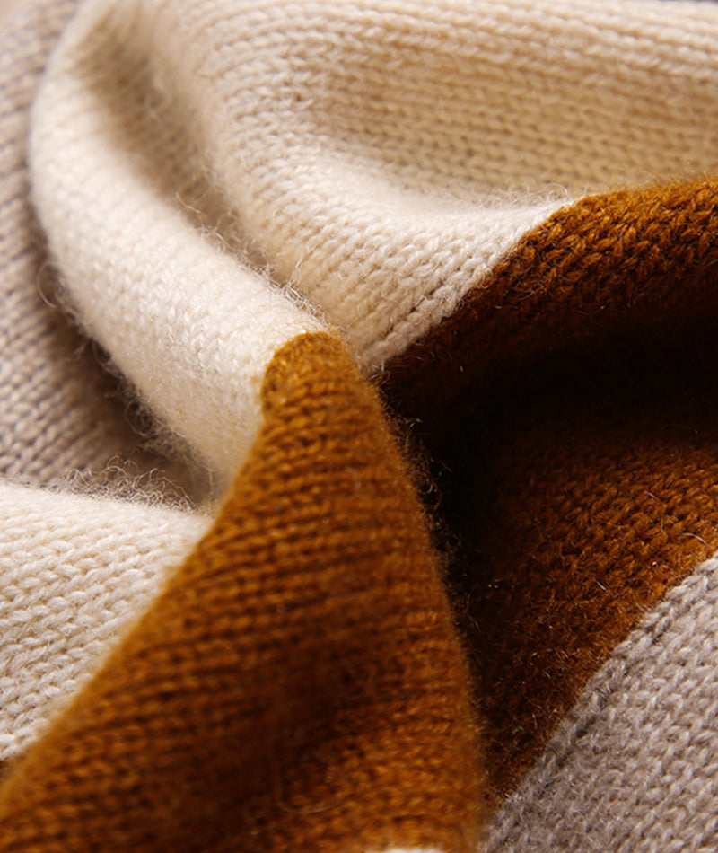 Pull rayé à manches longues à la mode, pull d'automne 106