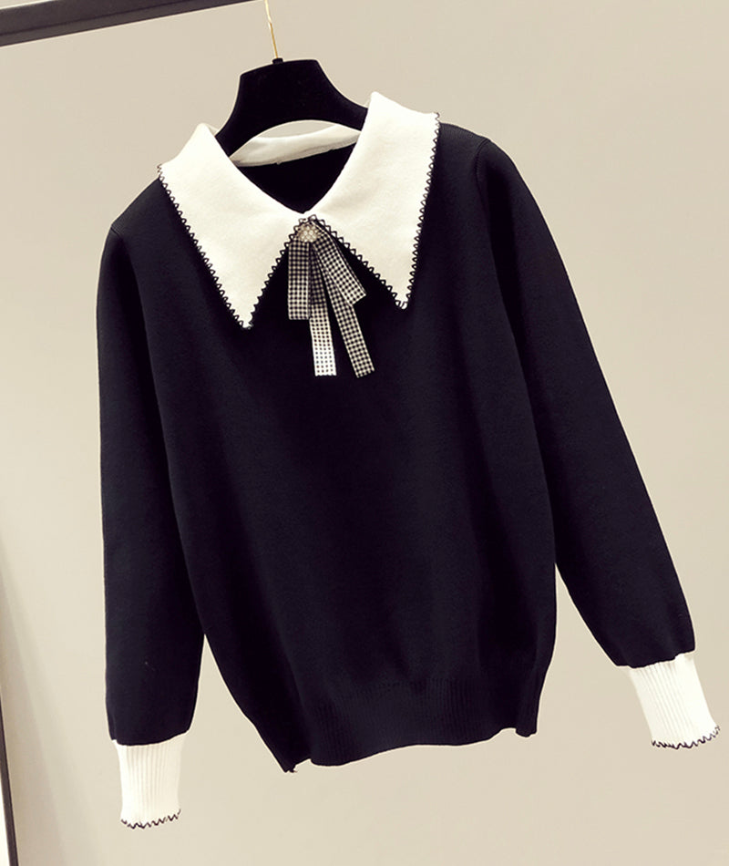 Pull mignon à manches longues 087