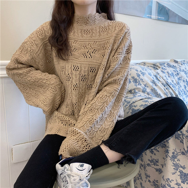 Stylischer Langarmpullover 035