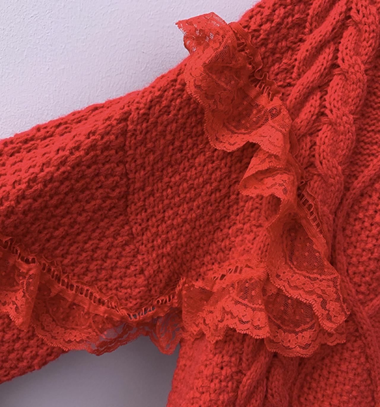 Joli cardigan en dentelle à manches longues 015
