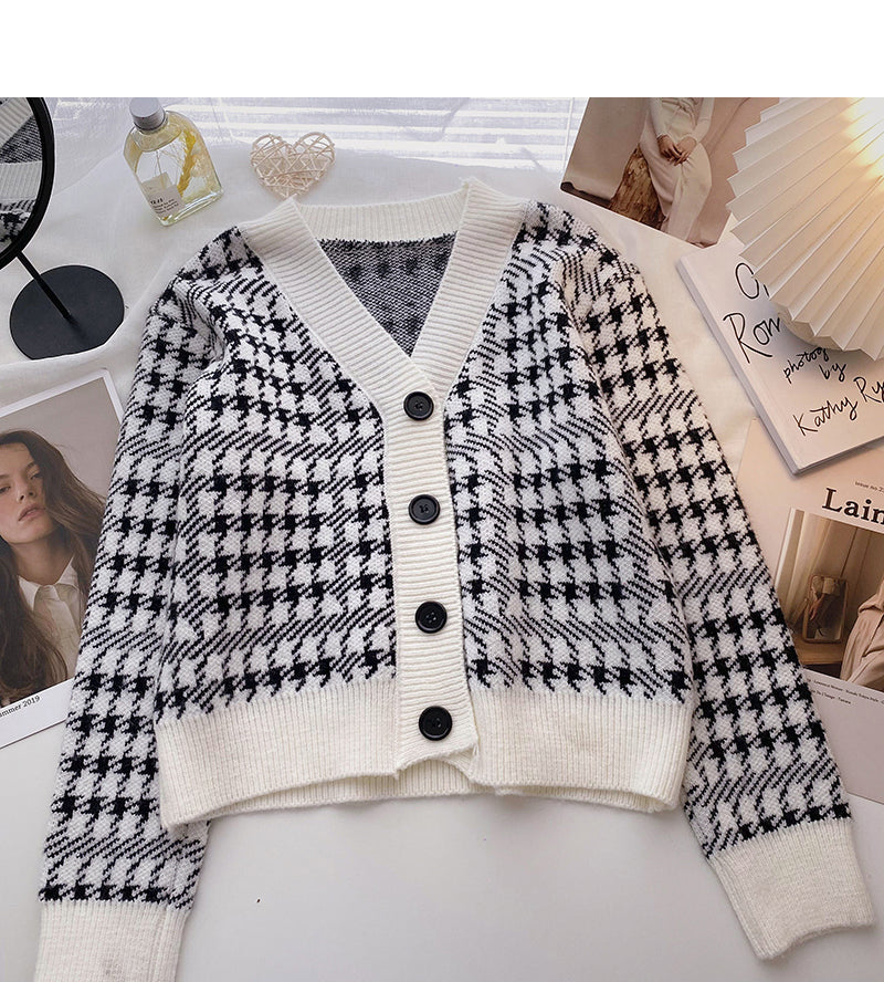 Lazy wind sweater cardigan coat female 5987