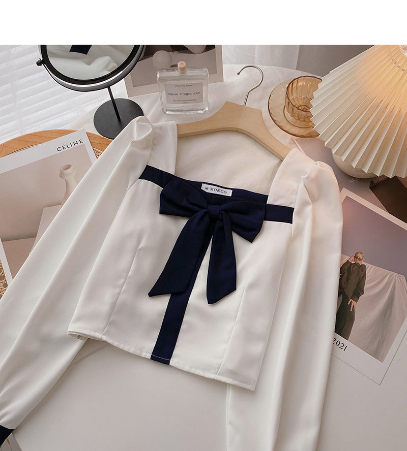 Design style shirt versatile long sleeve pullover shirt 6418