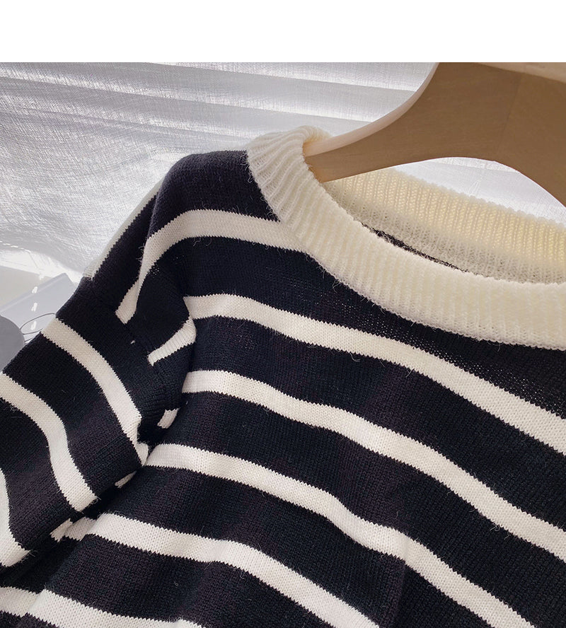 New Korean style simple round neck top 5923