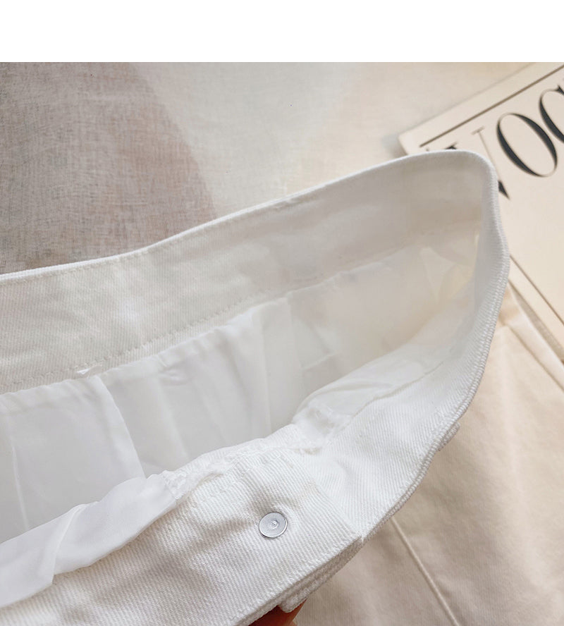 New Korean version of foreign style thin solid color Hip Wrap Skirt 5644