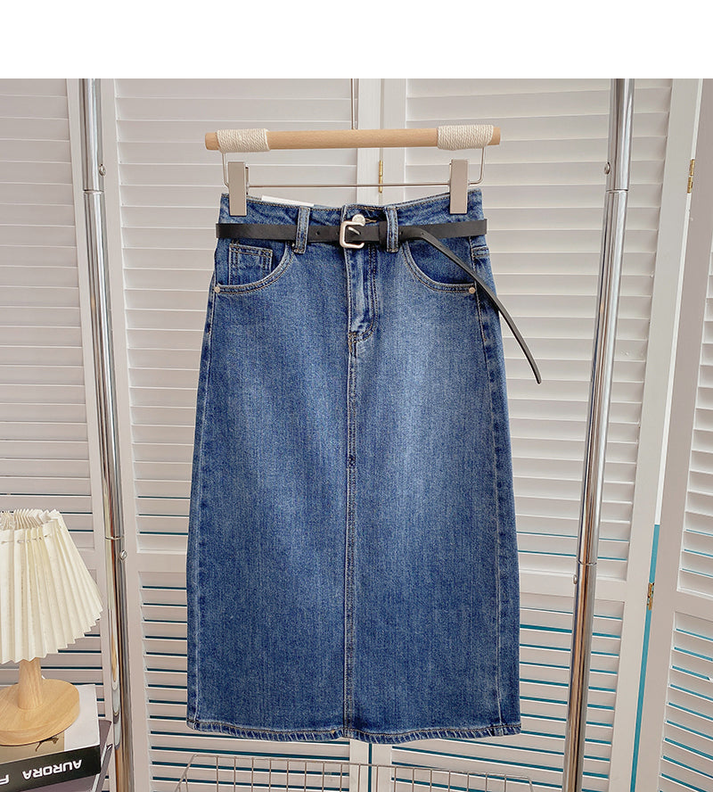 Jupe fendue taille haute style port polyvalent 5820
