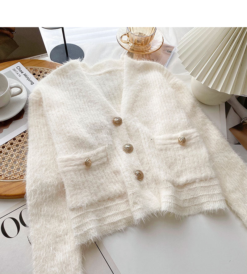 Imitation mink sweater Korean version gentle 6100