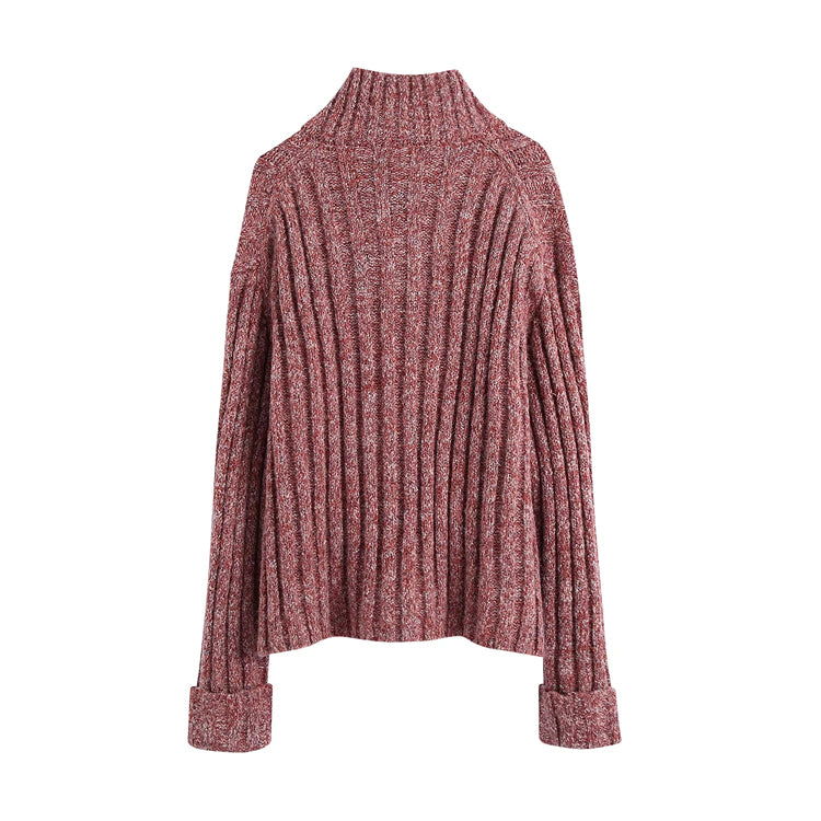 Lockerer Pullover, fauler Wind, Stehkragen, innerer Schoßpullover 7466