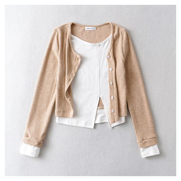 Pull en deux pièces avec surpiqûres contrastées Spice Girl 7176