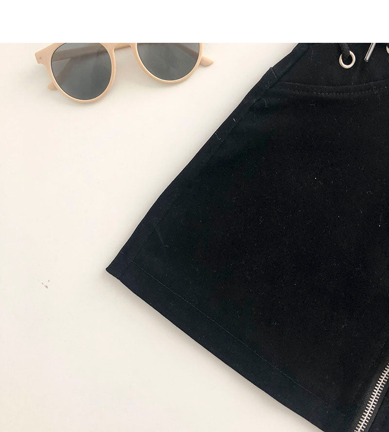 The new side strap design feels thin, high waist zipper a-bag hip skirt 5336