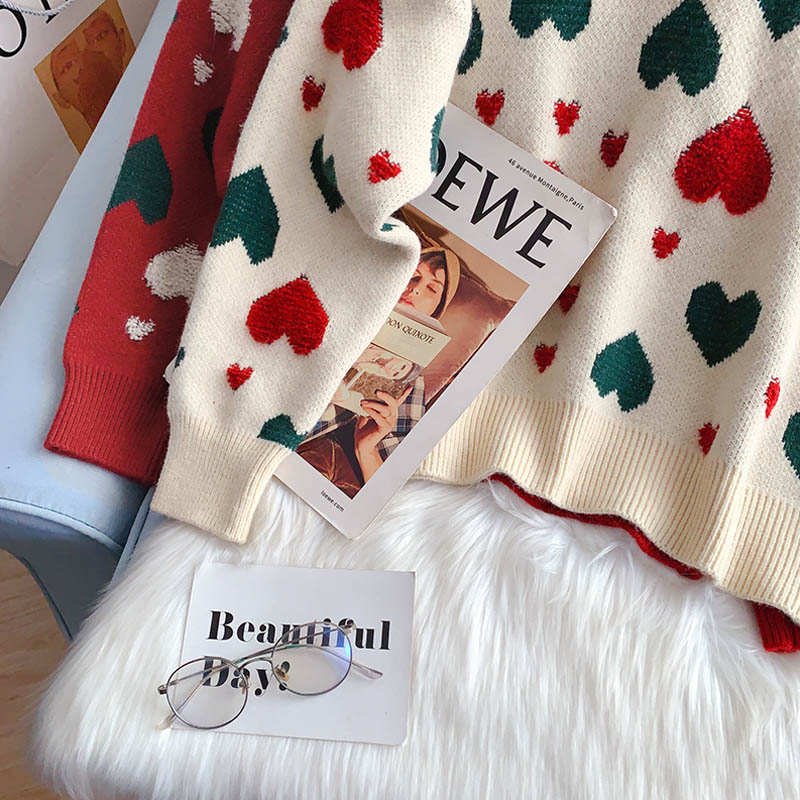 Pull femme Love Sweater Pull tricoté à bas haut 5129