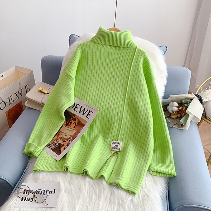 Pull col montant coupe vent paresseux, chemise à fond épais Top 5208