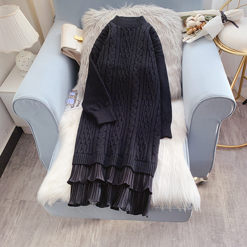 Robe mi-longue en tricot 5079