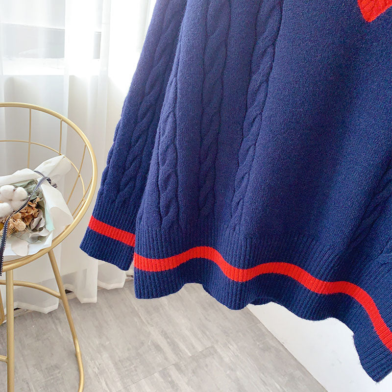 Pull ample de style universitaire japonais 5031