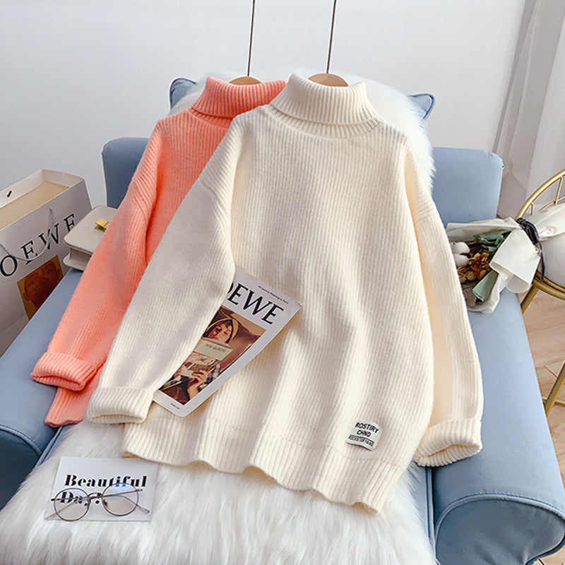 Candy Farbe Rollkragenpullover Pullover Top 5058