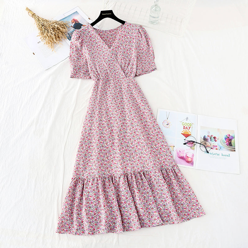 Nouvelle jupe en mousseline de soie, taille fine en été, jupe longue douce française 4616