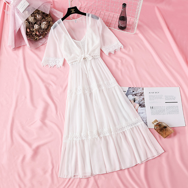 Robe à bretelles fée super fée jupe longue 4106