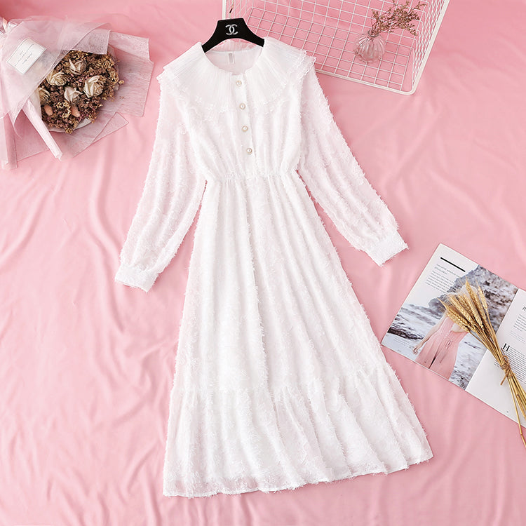 Robe en mousseline avec jupe super fée rétro française 4012